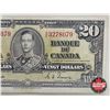Image 3 : Bank of Canada $20 Bill 1937 : Coyne/Towers #HE3278079