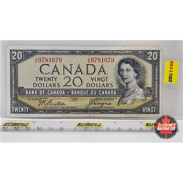 Canada $20 Bill 1954DF "Devil's Face" : Beattie/Coyne #DE9781679