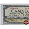 Image 3 : Canada $20 Bill 1954DF "Devil's Face" : Beattie/Coyne #DE9781679