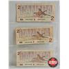 Image 4 : Canada $2 Bills 1986 (11) : Variety Signatures / Prefixes