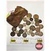 Image 1 : British Coin Collection in Leather Pouch : 1700's ; 1800's ; 1900's (28 Coins total)