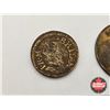 Image 6 : British Coins/Weight (3): - Brass Weight  - 1902 Commemorative Medal King Edward VII Queen Alexandra