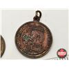 Image 8 : British Coins/Weight (3): - Brass Weight  - 1902 Commemorative Medal King Edward VII Queen Alexandra