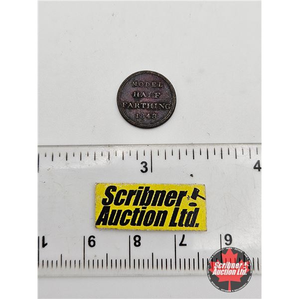 United Kingdom 1848 Model Half Farthing : Jubilee Bust