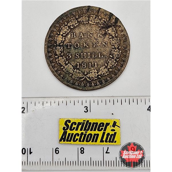 United Kingdom 3 Shillings : George III : Bank of England Token 1811