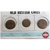 Image 2 : Great Britain Coins (9) :  - 1918 Large Penny - 1931 Half Penny - 1921 Large Penny - 1944 Farthing -