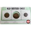 Image 4 : Great Britain Coins (9) :  - 1918 Large Penny - 1931 Half Penny - 1921 Large Penny - 1944 Farthing -