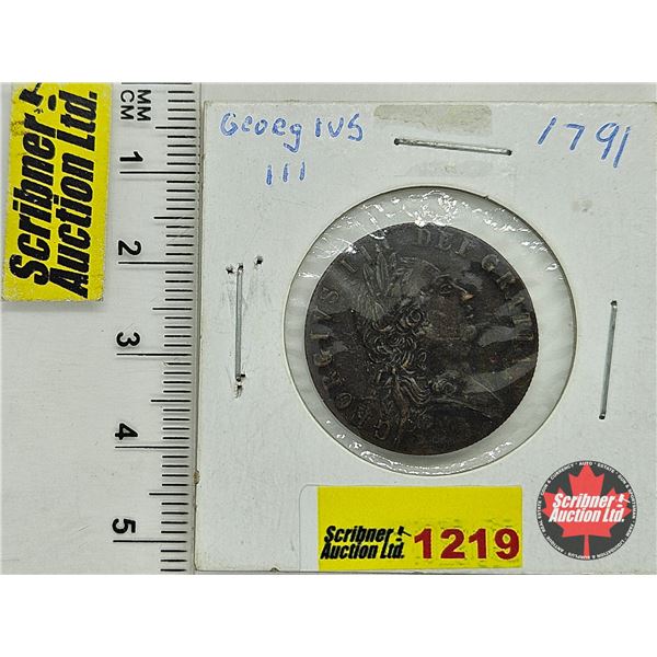 United Kingdom Spade Guinea Gaming Token 1791