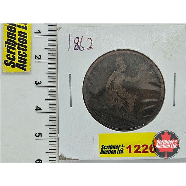 United Kingdom One Penny : Victoria : 1862