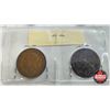Image 10 : United Kingdom Half Penny / One Penny (8) :  - One Penny : 1863; 1927; 1860; 1936; 1915; 1935 - Half