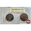 Image 5 : United Kingdom Half Penny / One Penny (8) :  - One Penny : 1863; 1927; 1860; 1936; 1915; 1935 - Half