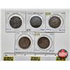 Image 7 : United Kingdom One Penny (5): 1901; 1915; 1919; 1920; 1921