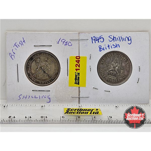 United Kingdom Shilling (2) : 1920; 1945