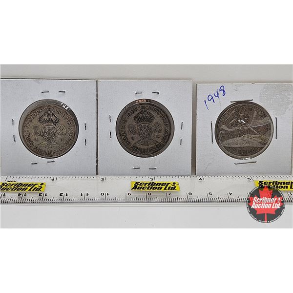 United Kingdom Two Shillings (3) : 1943; 1947; 1948