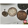 Image 2 : British Coin Collection in Leather Pouch (8 Coins) : 1700's & 1800's