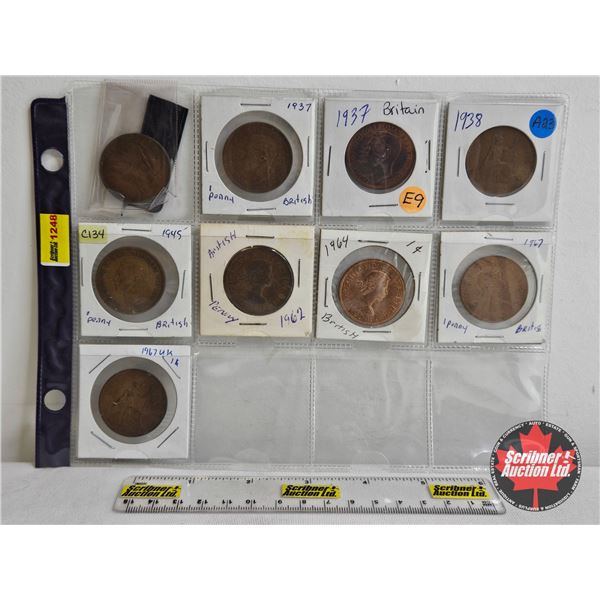 Great Britain One Penny (9) : 1930's ; 1940's ; 1960's