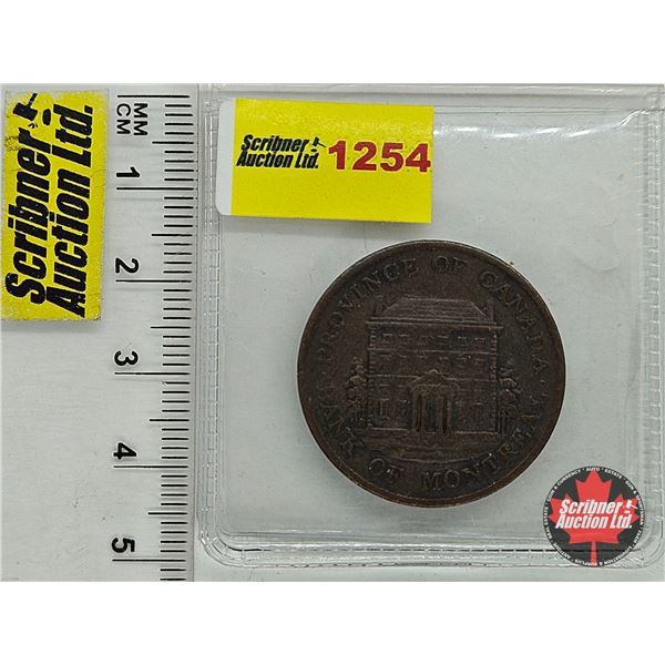 Province of Canada : Bank of Montreal : Half Penny Bank Token 1842