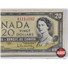 Image 3 : Canada $20 Bill 1954 : Beattie/Rasminsky #GW1115182