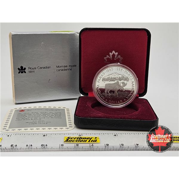 RCM Canada Silver Dollar 1885-1985 National Parks (Black Case)