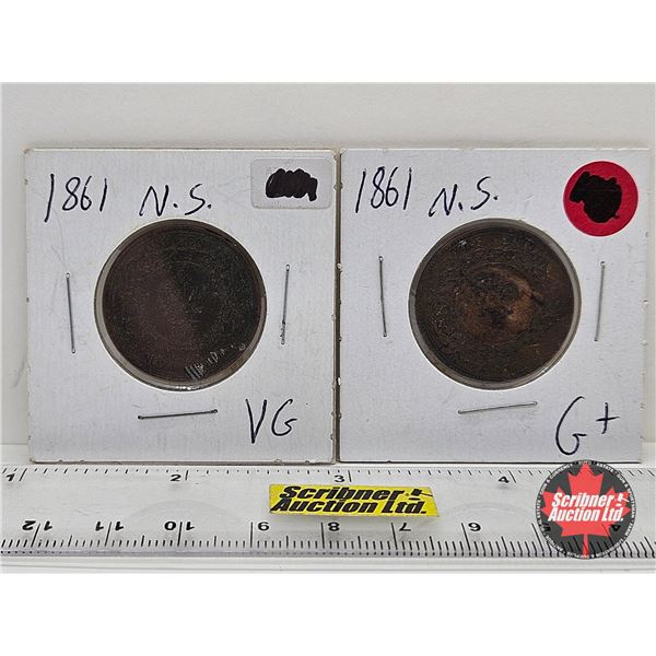 Nova Scotia One Cent (2): 1861; 1861