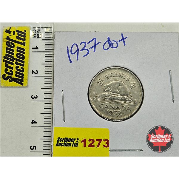 Canada Five Cent 1937 Dot