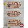 Image 3 : Canada $2 Bills 1974 & 1986 (6) : Variety Signatures / Prefixes