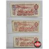 Image 6 : Canada $2 Bills 1974 & 1986 (6) : Variety Signatures / Prefixes