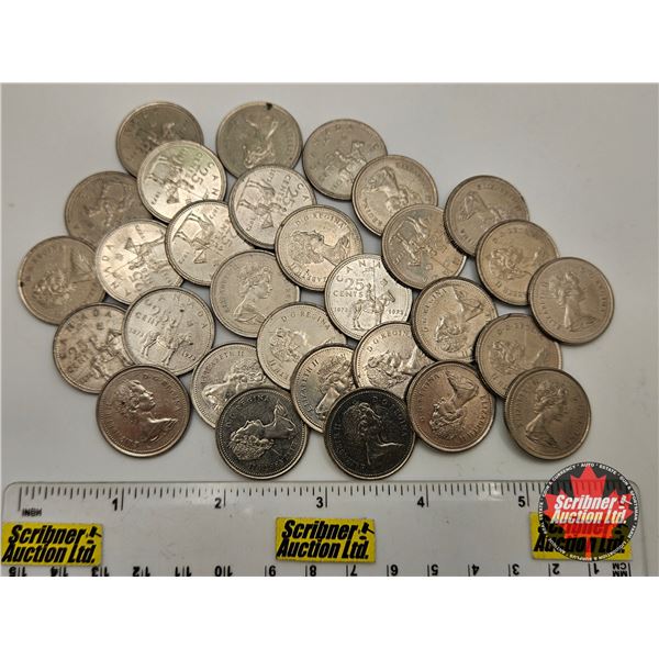 Canada Twenty Five Cent 1973 RCMP (25 Coins)