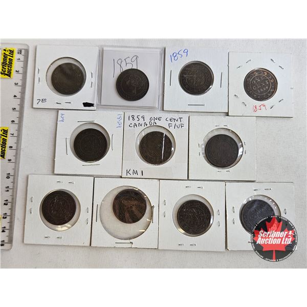 Canada Large Cent Collection (11) : 1859
