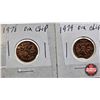 Image 3 : Canada One Cent (Seller Note: Error Coins) (5) : 1974 Laminated; Blank Planchet; 1978 Clip ; 1979 Cl