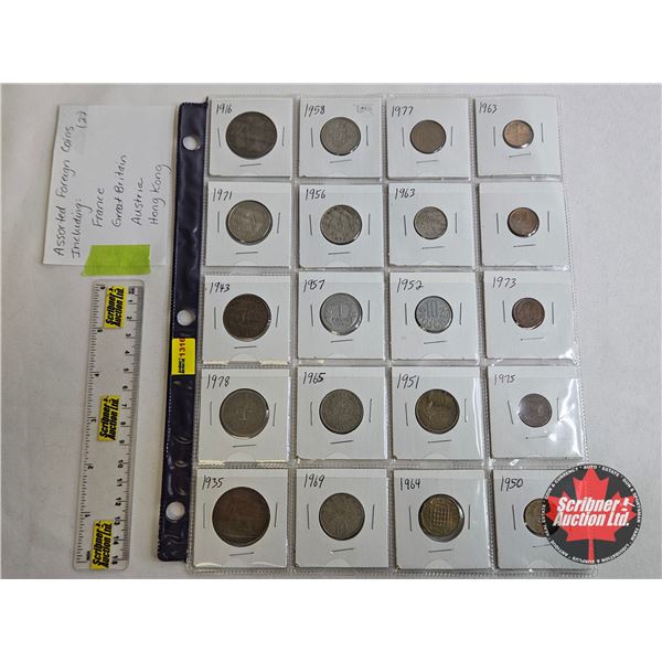 Foreign Coin Collection (20) : Incl. France ; Great Britain ; Austria ; Hong Kong
