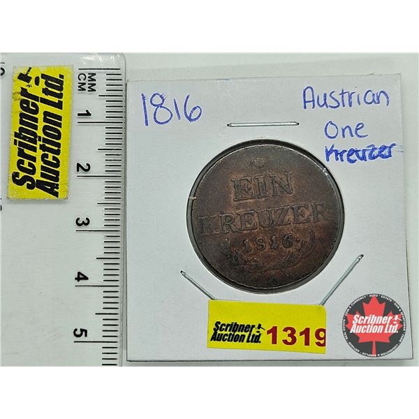 Austria One Kreuzer 1816