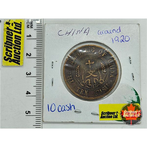 Republic of China : Ten Cash (approx 1920)