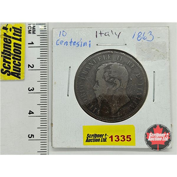 Italy Ten Centesimi 1863