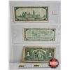 Image 5 : Canada $1 Bills (3) : - 1967 Beattie/Rasminsky #KP3614726 - 1954 Bouey/Rasminsky #TF1852932 - 1937 G