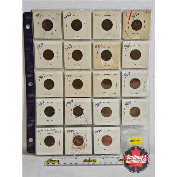 Canada One Cent (19) : 1951 - 1970 (Variety ~ Intermittent)