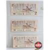 Image 5 : Canada $2 Bills 1954 & 1974 & 1986 (6) : Variety Signatures / Prefixes