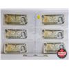 Image 1 : Canada $1 Bills 1973 (6) : Variety Signatures / Prefixes