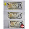 Image 3 : Canada $1 Bills 1973 (6) : Variety Signatures / Prefixes