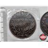 Image 2 : Canada Large Cent (4) : 1859; 1882H; 1888; 1891