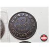 Image 3 : Canada Large Cent (4) : 1859; 1882H; 1888; 1891