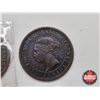 Image 8 : Canada Large Cent (4) : 1859; 1882H; 1888; 1891