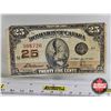 Image 4 : Dominion of Canada Twenty Five Cent "Shinplaster" 1923 : - Hyndman/Saunders #029375 - McCavour/Saund