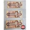 Image 4 : Canada $2 Bills 1986 (12) : Variety Signatures / Prefixes