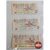 Image 5 : Canada $2 Bills 1986 (12) : Variety Signatures / Prefixes