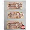 Image 6 : Canada $2 Bills 1986 (12) : Variety Signatures / Prefixes