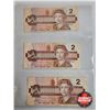 Image 8 : Canada $2 Bills 1986 (12) : Variety Signatures / Prefixes