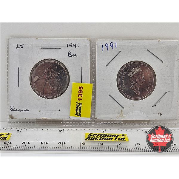Canada Twenty Five Cent (2) : 1991; 1991