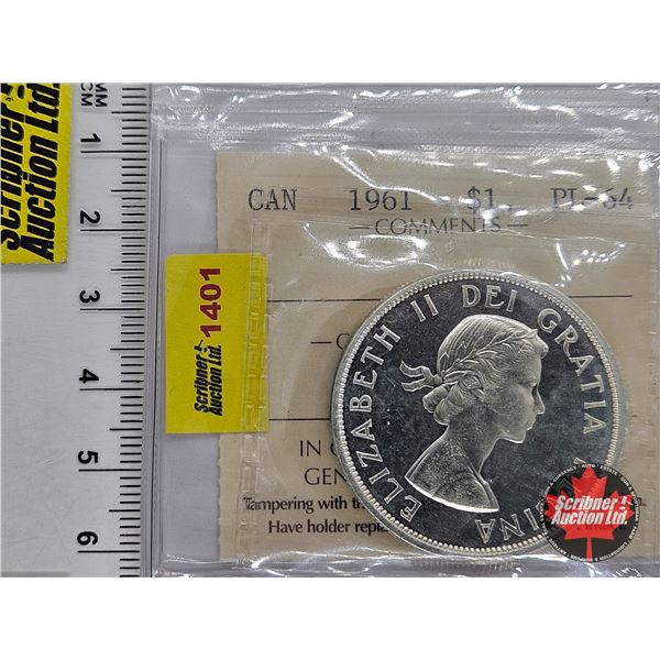 Canada Dollar 1961 : ICCS Cert : PL-64