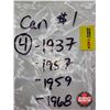 Image 11 : Canada Dollar (4) : 1937; 1957; 1959; 1968